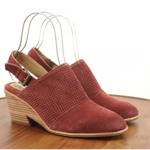 Sofft Sallis maroon Suede Slingback Mules - Picture 1 of 6